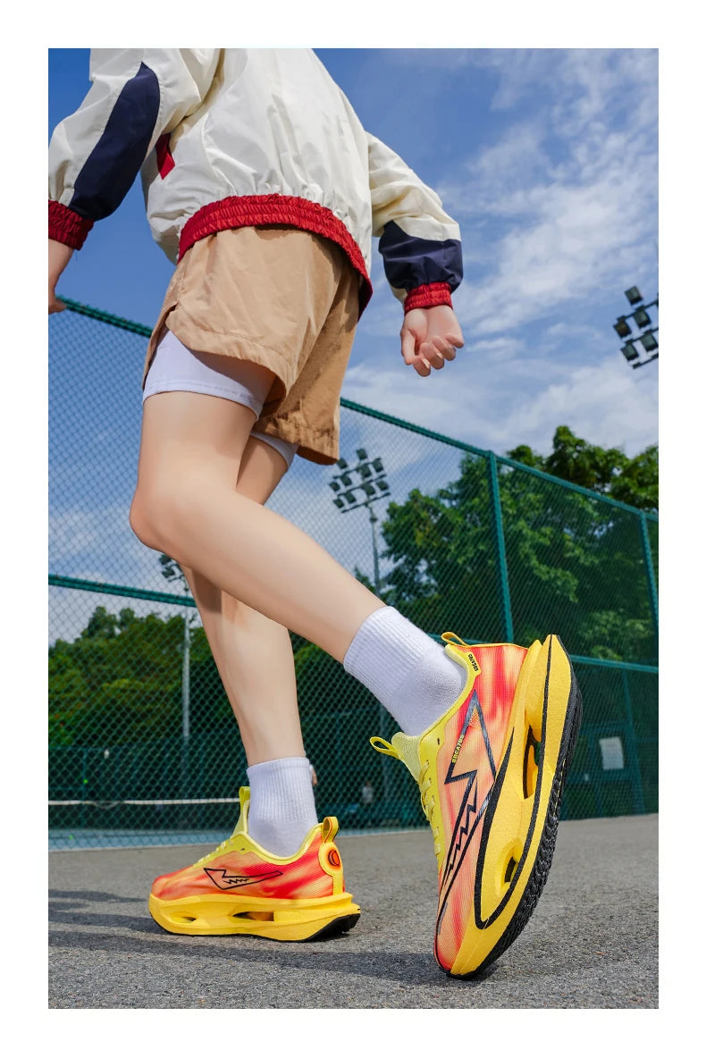 Løbesko til maraton, specialudgave til mænd, sportssko med kulfiberplade, åndbare, ultralette, komfortable, atletiske, støddæmpende, stabile sneakers til kvinder