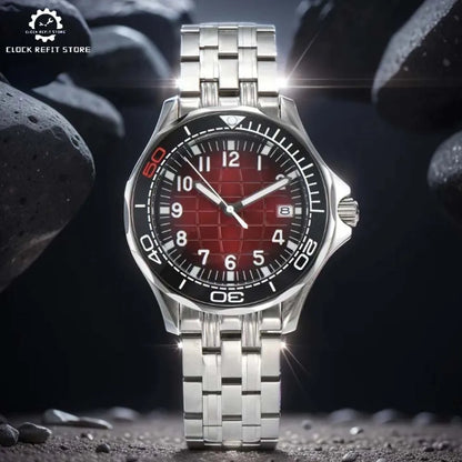 Men's Automatic Mechanical Watch 41mm Stainless Steel Waterproof Case Ceramic Bezel Men's Fashion Business Watch