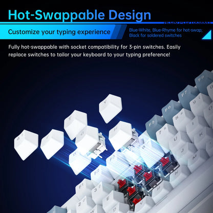 Thunderobot K104S Mechanical Keyboard Full-Size 104 Keys Wired Office Gaming Keyboard ABS Shine-through Keycaps For PC Laptop