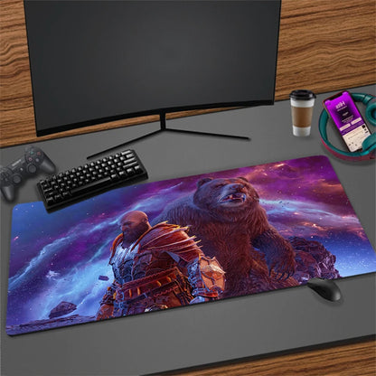 Xxl Mouse Pad God of War Gaming Accessories Keyboard Computer Desk Mat Game Big Carpet 90x40 Large Gamer Cabinet Table Mousepad
