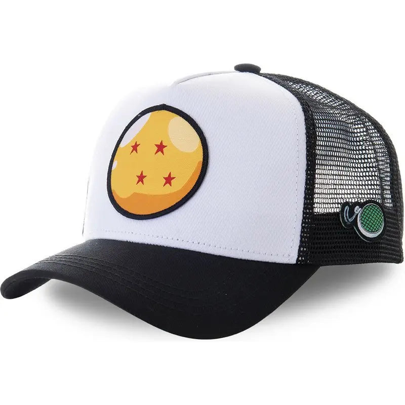 Casquette Dragon Ball Son Goku pour l'été, casquette de voyage à visière, casquette pour homme brodée, style hip-hop en maille, visière pare-soleil, casquette de baseball, sport de plein air
