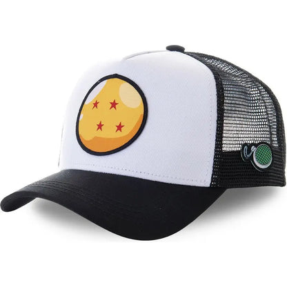 Casquette Dragon Ball Son Goku pour l'été, casquette de voyage à visière, casquette pour homme brodée, style hip-hop en maille, visière pare-soleil, casquette de baseball, sport de plein air