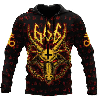 Oversized Tattoo Skeleton Cross Terror Red – męska bluza z kapturem z nadrukiem 3D, dresy codzienne Raven Bad Wolf – odzież z motywami zwierzęcymi