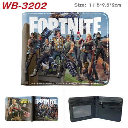 Fortnites Wallets for Kids Anime Fortress Night Wallet Cartoon Card Holder Bag Leather Short Purse Fashion Fold Purses Boys Gift