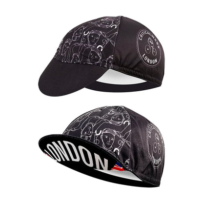 Red Retro Cycling Cap Black Series Most Popular Polyester Cycling Caps Sports Quick Dry Bicycle Hat Men Women Wear Absorb Sweat