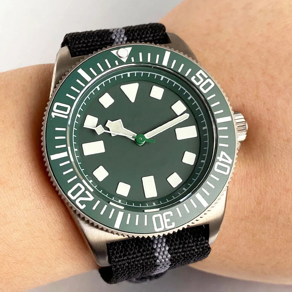 Titanium Case Tandorio 42mm Retro FXD NH35 PT5000 Mechanical Men's Watch Sapphire 200M Diver Watches Luminous Watches for Men