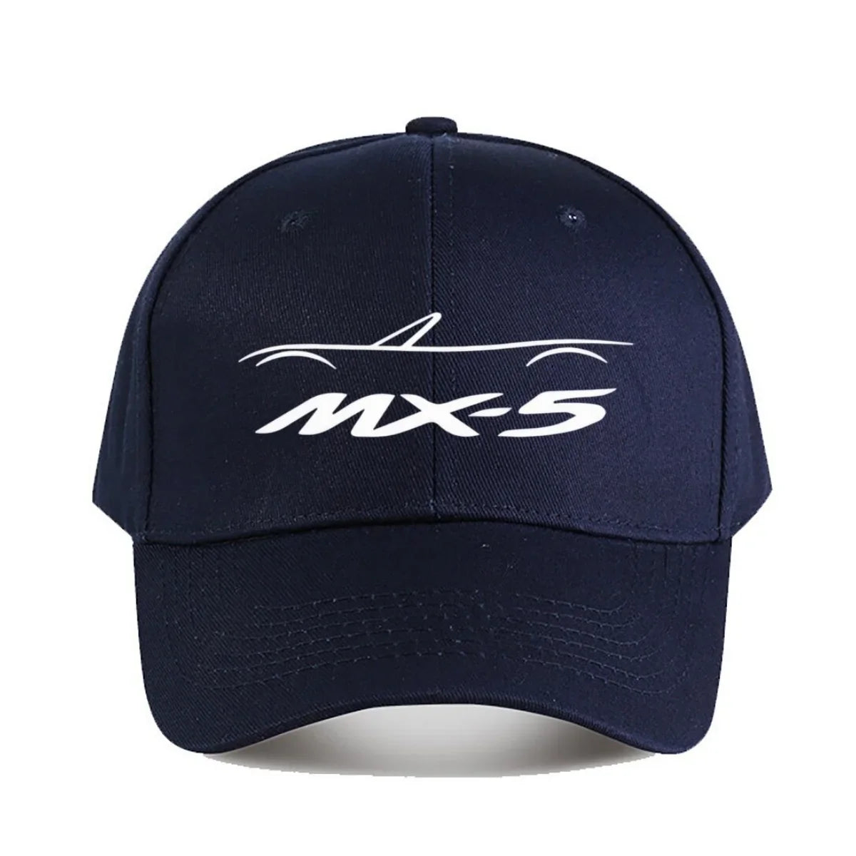 MX5 NA Baseball Cap for Men & Women - Stylish Black Polyester Hat with White Logo, Durable Outdoor Fishing & Casual Wear Cap