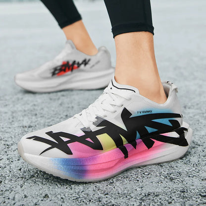 Men's Sports Shoes, Casual Running Shoes, Unisex Jogging Shoes, Popcorn Outsole, Lightweight Breathable Sports Shoes, Women's Non-Slip Shock-Absorbing Athletic Running Shoes Size 34-44