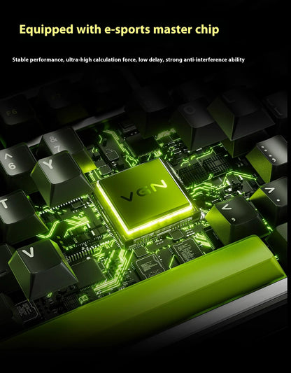 Vgn Neon 75 Mechanical Keyboard Tri Mode E-Sports Magnetic Switch Game Keyboard 75% Hot Swap 8000mah For Pc Accessory Customized