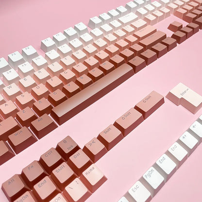 Gradient backlit RGB Gamer Keycaps For Mx Switch Mechanical Keyboard OEM Profile PBT Keycap White Blue ISO Layout Key caps DIY