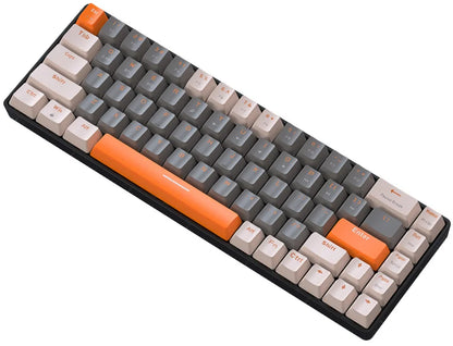 FREEWOLF K68 Mechanical Keyboard,Bluetooth Wireless,Blue and Red Switches,Hot-swswap,Small Size Mini Keyboard