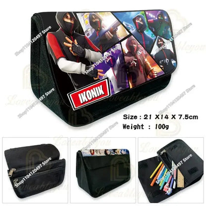 Fortnites Anime Pencil Bag Kawaii PencilCase Large Capacity Waterproof Handheld Cosplay Pencil Pouch Office Stationary Gift Toy