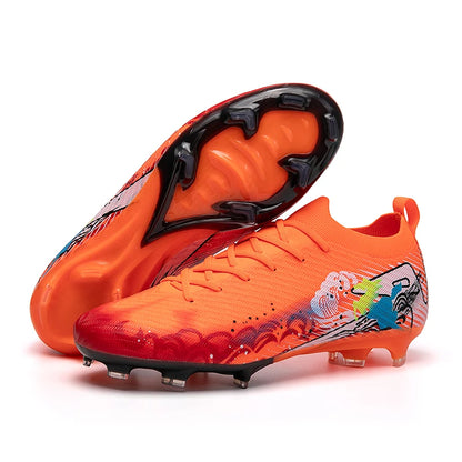 Nouvelles chaussures de football pour hommes, crampons d'entraînement, chaussures de soccer antidérapantes, ultralégères, crampons longs FG pour extérieur, livraison directe