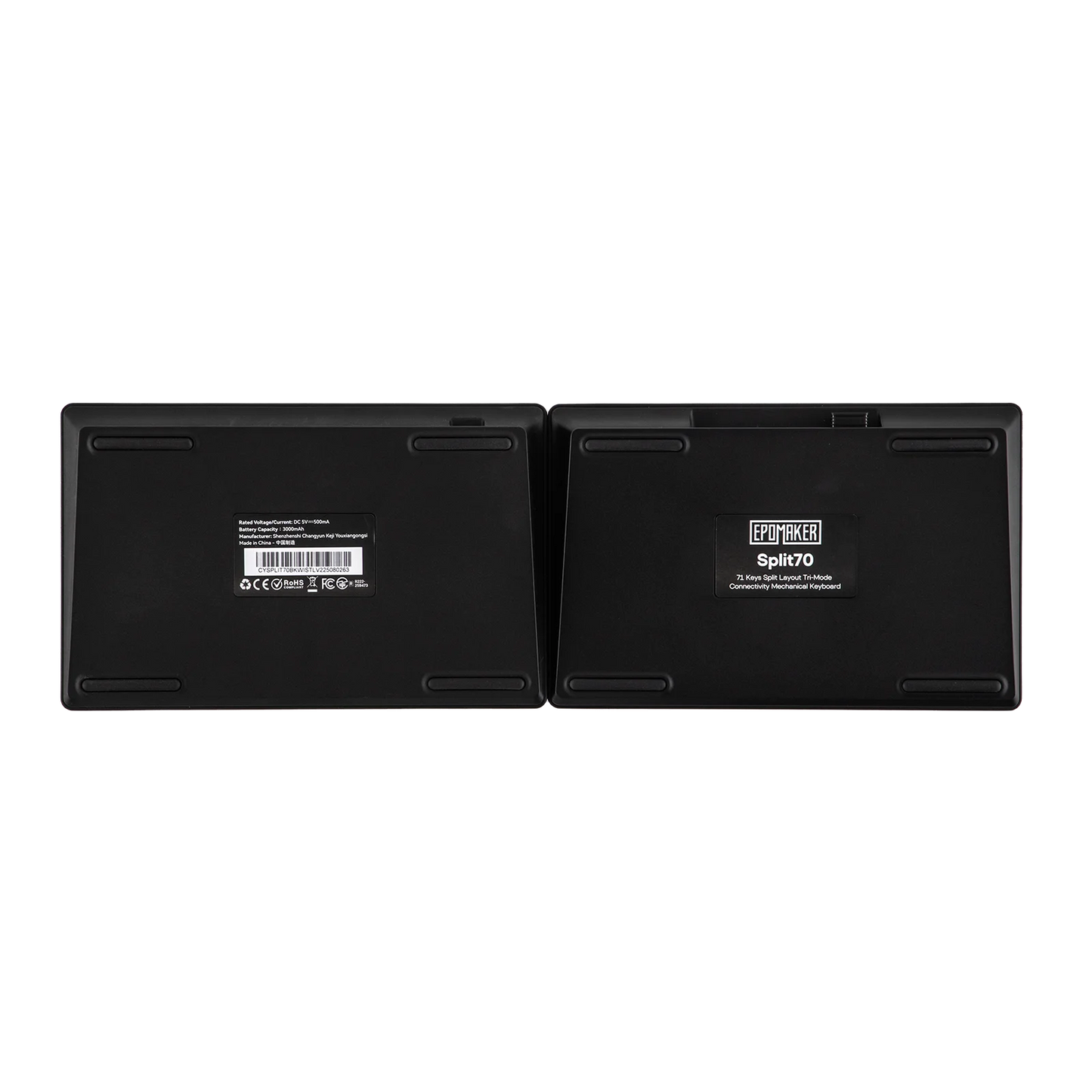 EPOMAKER Split70 QMK/VIA 70% Split Layout Hot-Swap Wired/BT/2.4Ghz Wireless Mechanical Gaming Keyboard with Programmable Knob