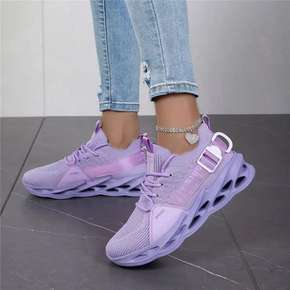 Sneakers casual viola alla moda per donna e uomo, scarpe da corsa Blade, taglie grandi 48, scarpe sportive leggere e traspiranti, sneakers da uomo in rete