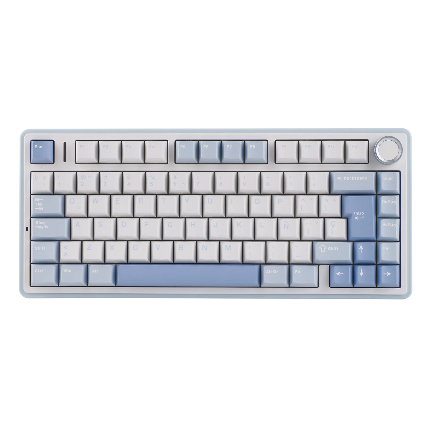 EPOMAKER AULA F75 ISO-ES 75% QWERTY español, teclado mecánico gaming inalámbrico con cable/Bluetooth/2.4GHz, hot-swap, montaje gasket y retroiluminación RGB
