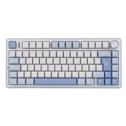 EPOMAKER AULA F75 ISO-ES 75% QWERTY español, teclado mecánico gaming inalámbrico con cable/Bluetooth/2.4GHz, hot-swap, montaje gasket y retroiluminación RGB