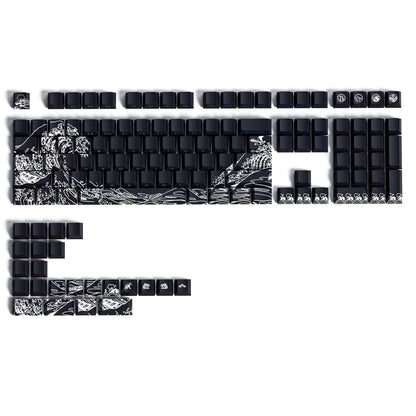 Side-engraved Translucent CHERRY Keycaps PBT Creative Personalized Customized for 60/64/84/98/108 Mechanical Keyboards MX Switch