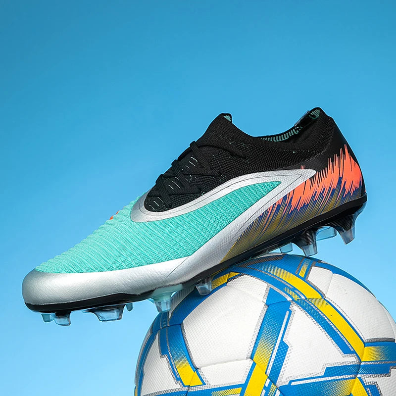 Botas de fútbol para hombre, nuevas, ultraligeras, para entrenamiento al aire libre, dropshipping, zapatillas de fútbol con tacos, clavos largos FG antideslizantes