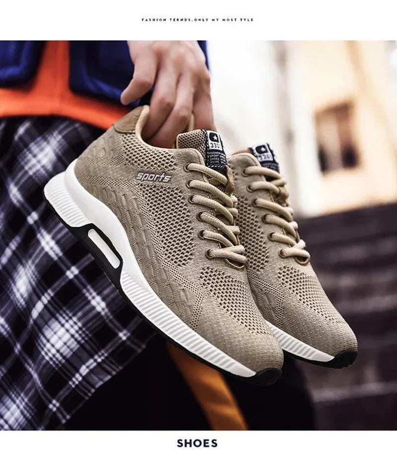 Men's Increase Insole 6CM Sports Casual Height Shoes Size 48 Men's Sneakers Elevator Shoes Hidden Heels Breathable Heightening Shoes