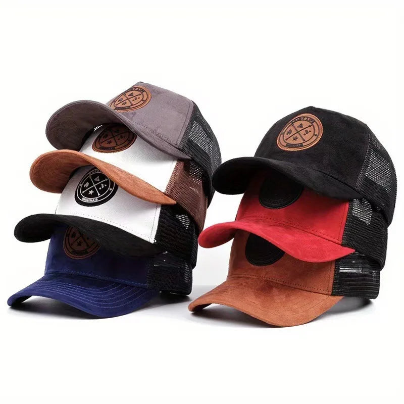 New Summer Mesh Baseball Cap Women Men Letter Patch Snapback Hat Casual Breathable Unisex Street Hip Hop Trucker Caps
