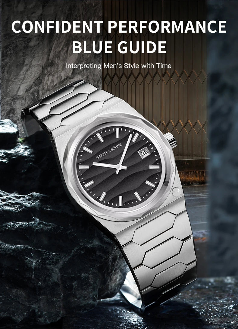 2025 New Arrivals Specht & Söhne 222 Gold Watches For Men Super Slim Steel Sapphire Classic Quartz Watch Relogio Masculino 37MM