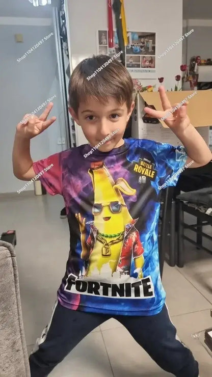 Autumn New Sweatshirt T-shirt  Fortnite 3D Digital Printing Loose Comfortable Hooded Pullover