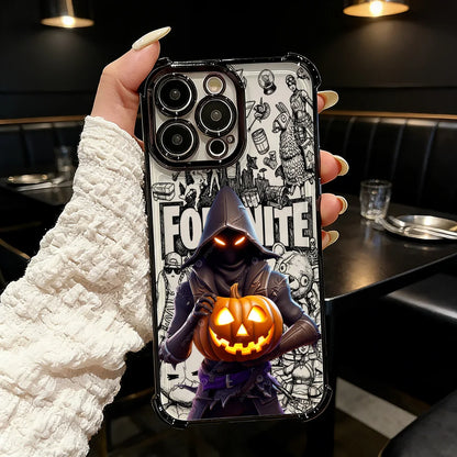 Capa de telemóvel FortniteS com acabamento metalizado, para Samsung A37 A57 A07 A36 A16 A35 A55 A25 A26 A05s A15 A54 A34 A24 A14 A05 A04 4G 5G