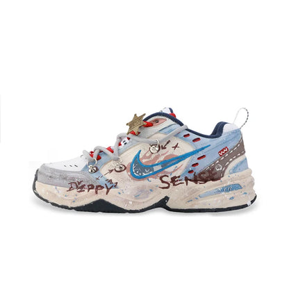 Personalizované tenisky Nike Air Monarch 4 Drippy Officer Bunny American Retro – nádherné ručně malované nízké unisexové běžecké boty