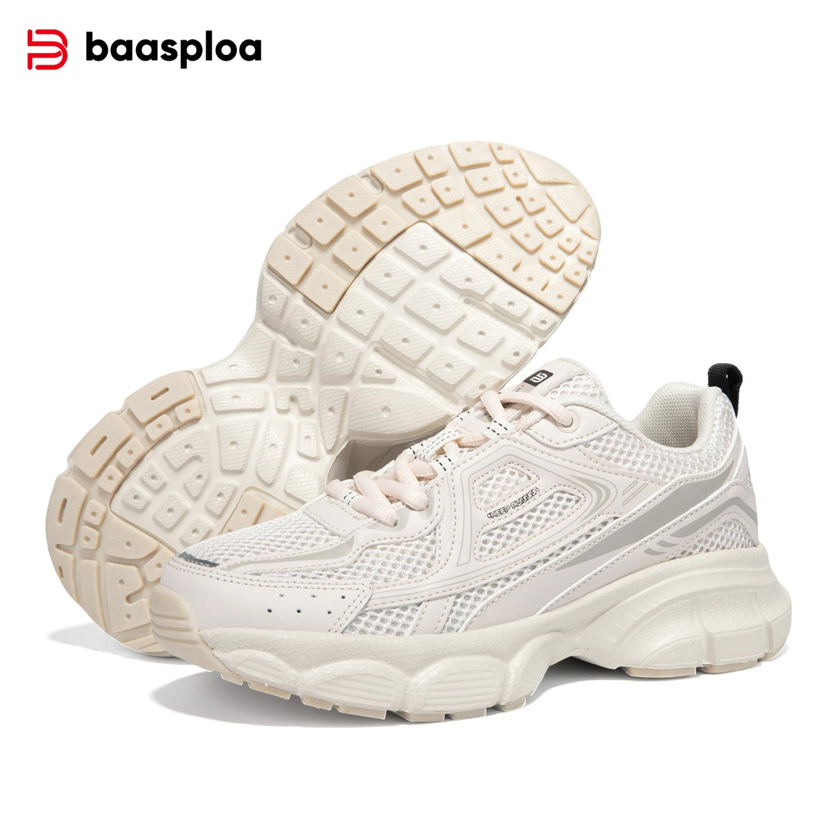 Baasploa Women’s Running Shoes Fashion Lightweight Mesh Non-Slip Jogging Sneakers Female Outdoor Breathable Colorful Casual Shoes