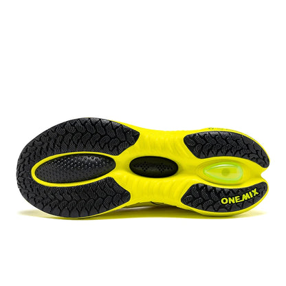 ONEMIX Nouvelles chaussures de course à amorti pour hommes, adaptées aux coureurs intensifs, à lacets, sportives, pour femmes, antidérapantes, d'extérieur, athlétiques, baskets pour hommes