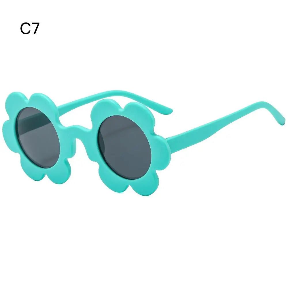New Trendy Sunflower Sunglasses for Women Retro Round Flower Sun Glasses Fun Novel Disco/Festival/Party Shades for Adults