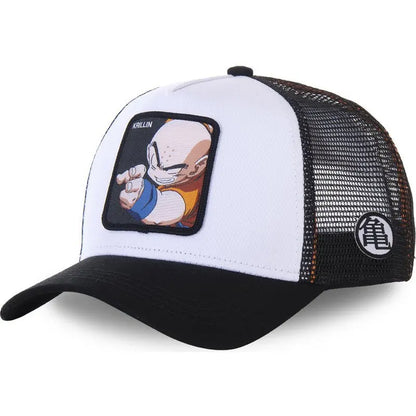 Casquette Dragon Ball Son Goku pour l'été, casquette de voyage à visière, casquette pour homme brodée, style hip-hop en maille, visière pare-soleil, casquette de baseball, sport de plein air