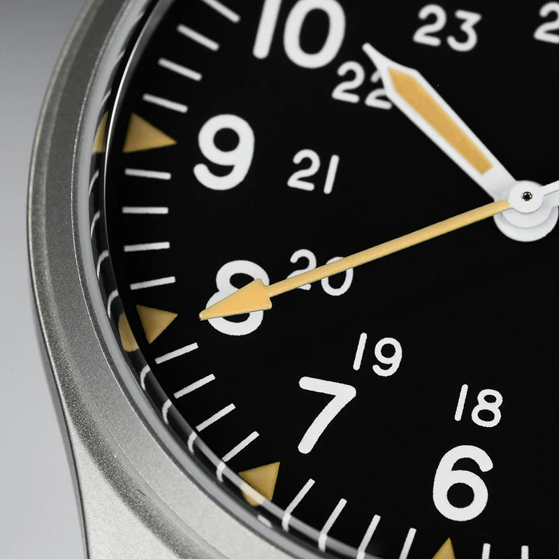 Militado ML07 Quartz Watch VH31 Movement Sapphire Crystal Military Watch 100m Waterproof High Clear AR Coating Luminous Watch