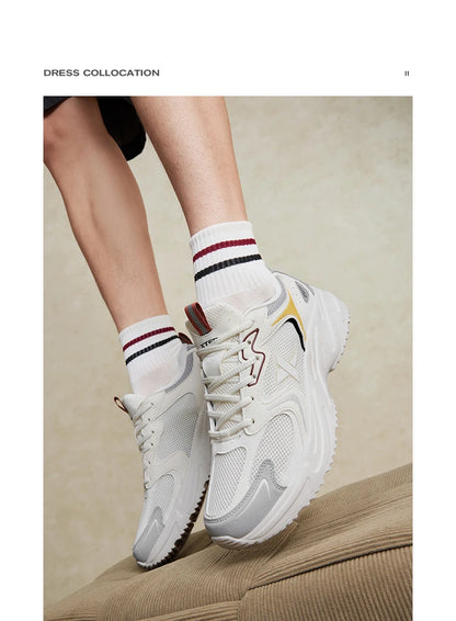 Xtep Casual Shoes For Men  Summer Durability Men's Sports Shoes Wear-Resistant Lace Up Non-Slip Outdoor Shoes 876219320026