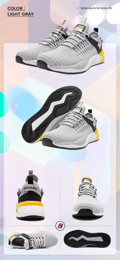 Baasploa Men Running Shoes Brand Male Designer Mesh Casual Sneakers Lightweight Lace-Up New Male Outdoor Sports Tennis Shoes
