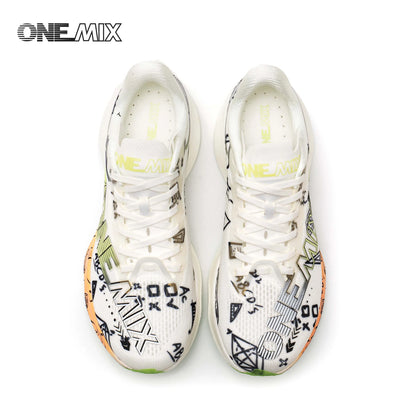 ONEMIX Neue Marathon-Laufschuhe mit Nylon-Carbonplatte, stoßdämpfende Profi-Rennschuhe mit stabiler Unterstützung, ultraleichte Rebound-Sneaker