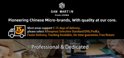 San Martin New Gada Watch 39mm Desert Texture Men Dress Watch NH35 Automatic Mechanical Sapphire Waterproof 100m Luminous SN0129