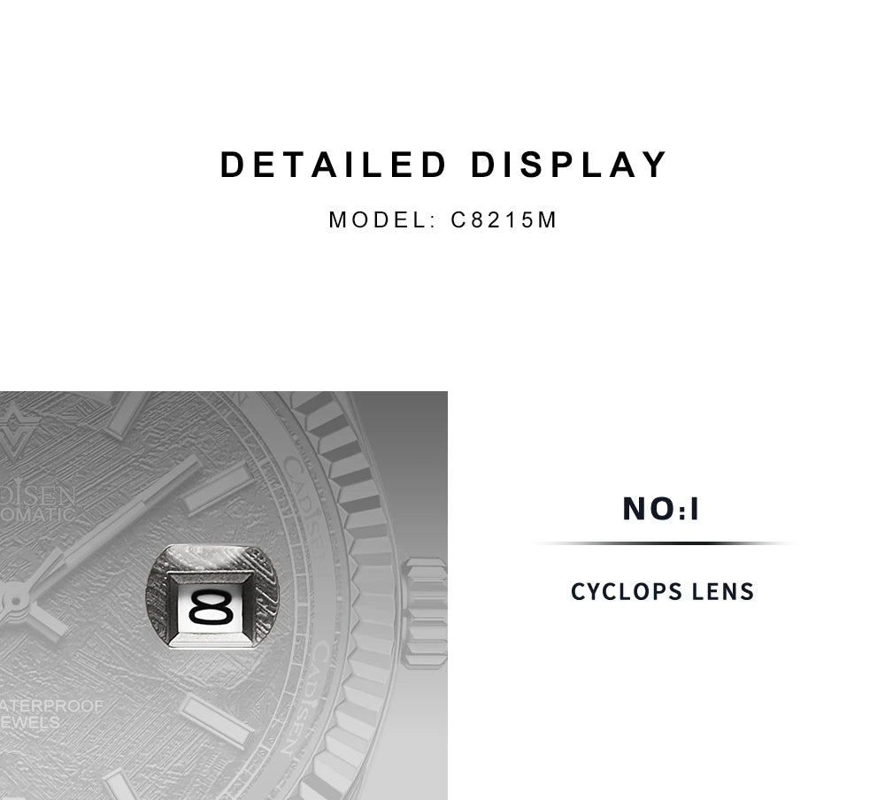 CADISEN DD40 Men's Watches Luxury Automatic Watch Men AR Sapphire Glass Mechanical Wristwatch Men 10Bar MIYOTA 8285 Movement 2023 New