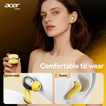 Acer OHR548 Wireless Bluetooth Headphones with ANC, Stereo Sound, Low Latency Gaming Earbuds, Bluetooth In-Ear Headphones with Charging Case