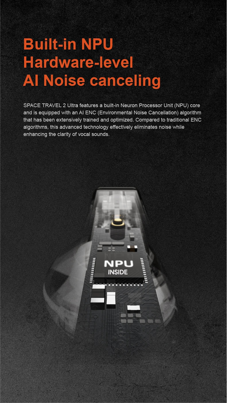 MOONDROP Space Travel 2 ULTRA TWS Bluetooth Earphones with ANC, LDAC Hi-Res Audio, Bluetooth 6.0, 55ms Low Latency Gaming Earbuds