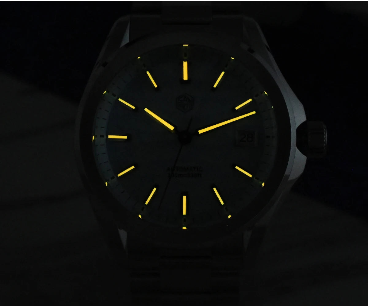 San Martin New Gada Watch 39mm Desert Texture Men Dress Watch NH35 Automatic Mechanical Sapphire Waterproof 100m Luminous SN0129