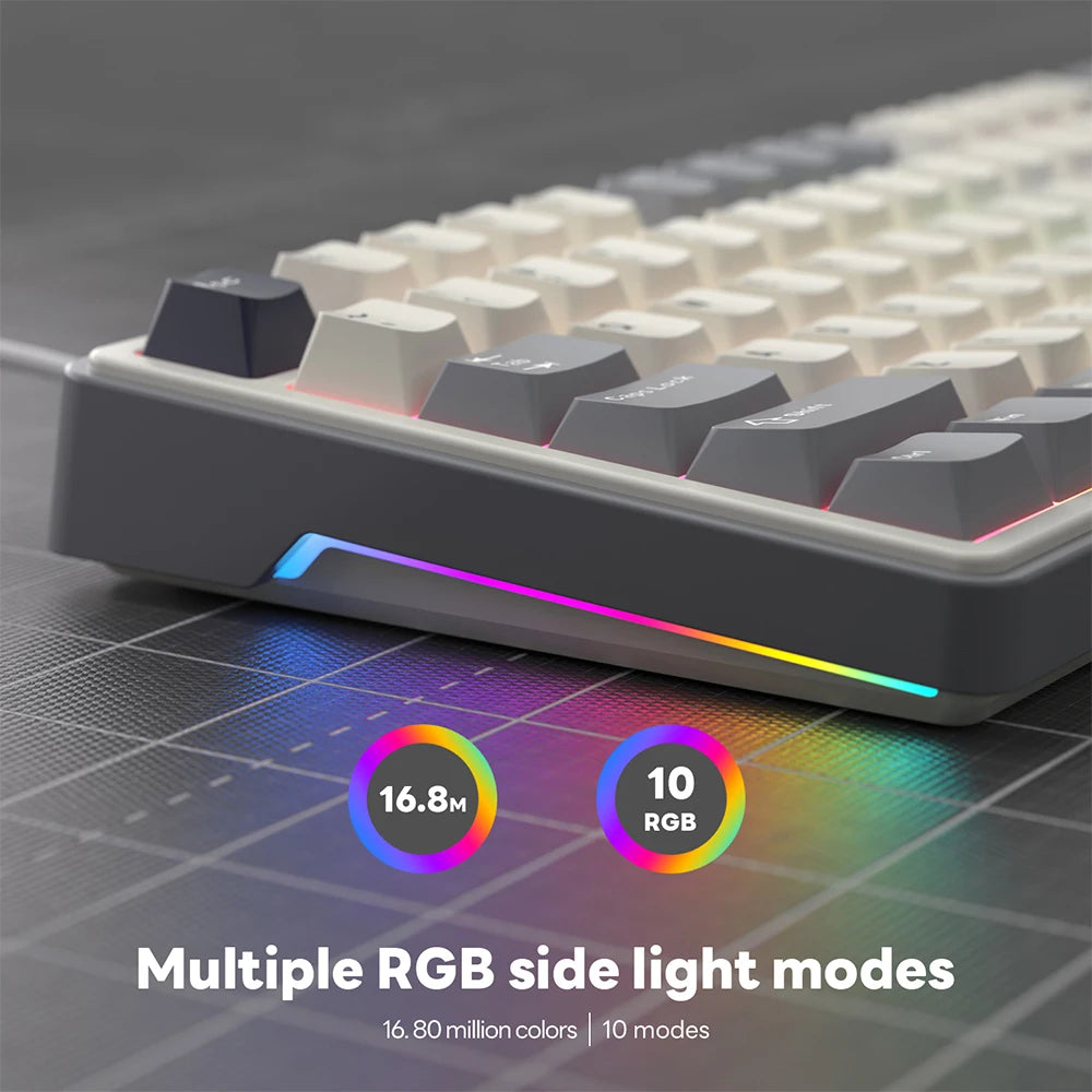RK Royal Kludge RK R87Pro Gasket Wired Gamer Keyboard Hot-swappable 88 Keys Mechanical Keyboard 88% RGB Backlit With PBT Keycaps