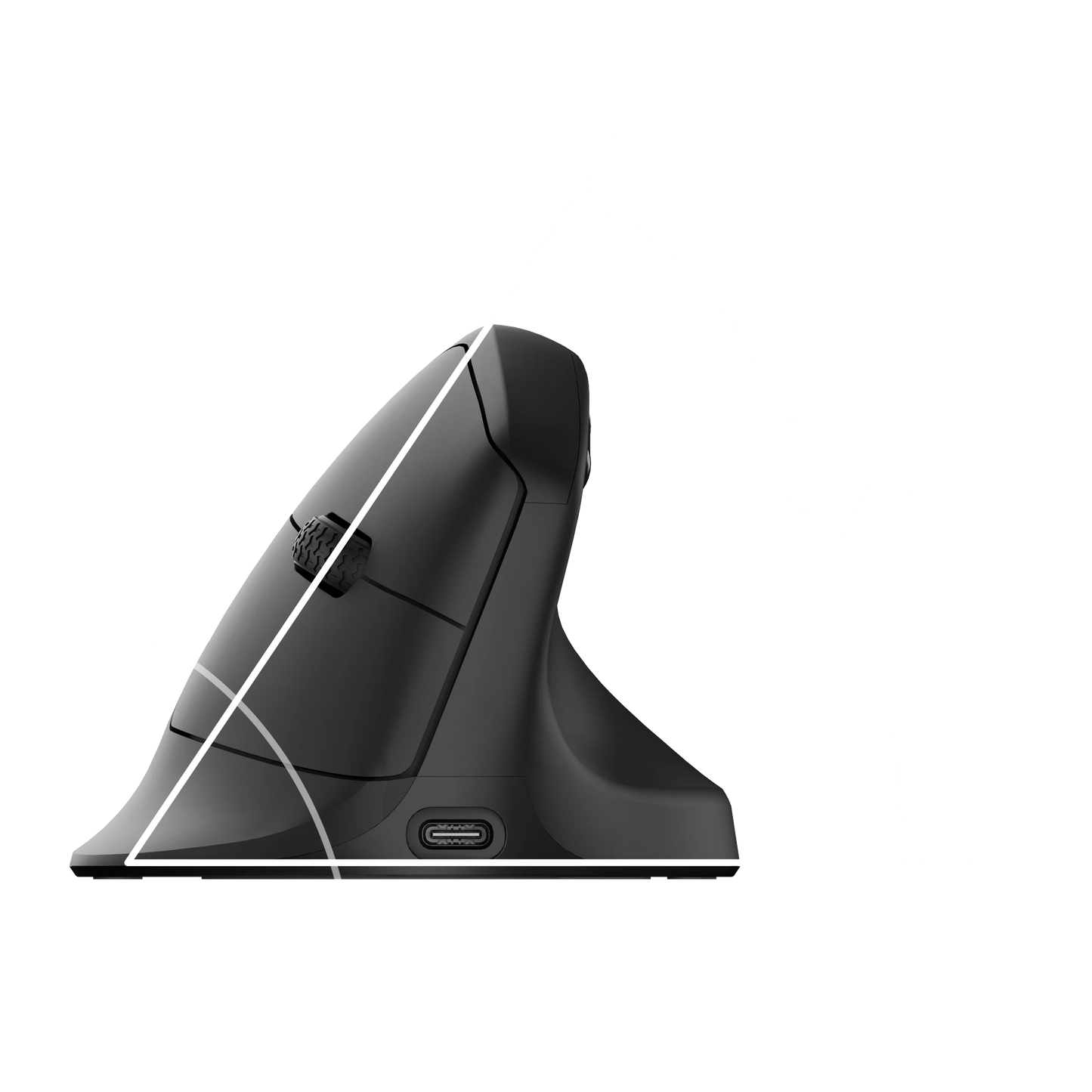 Keychron M5 draadloze ergonomische optische muis, 8K polling rate, 2.4GHz & Bluetooth, Type-C, 3950-sensor