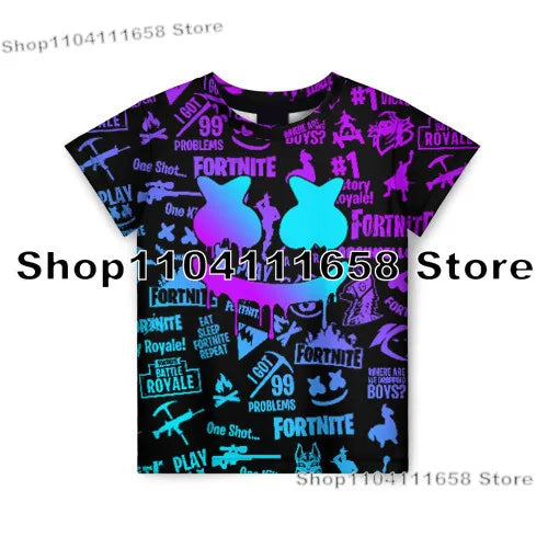 Banana Peely T-shirt Women's Tee Kids F-Fortnite T Shirt for 3D Printed Men's Battle Royale Game Summer Tops Birthday Gifts