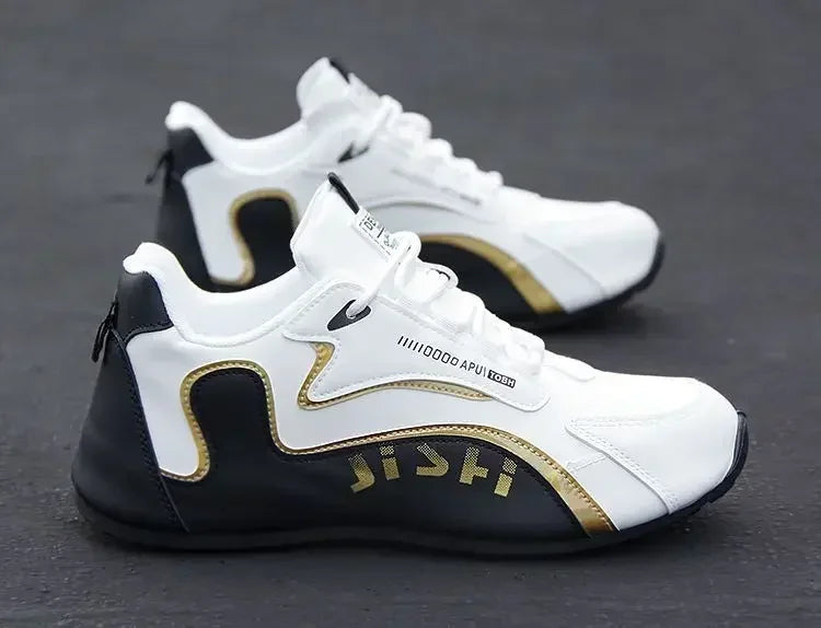 Miesten PU-nahkaiset vedenpitävät lenkkarit, rennot urheilukengät, kevyet, hengittävät, tasapohjaiset, luistamattomat tenniskengät, Zapatillas Hombre