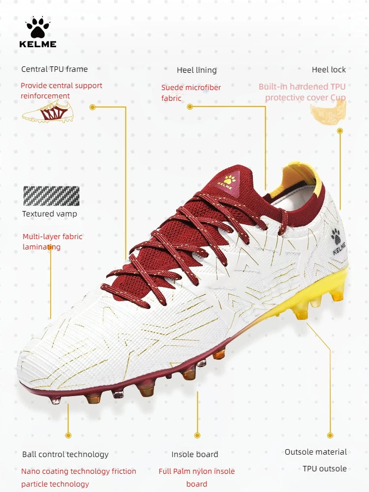 KELME Voetbalschoenen voor volwassenen Heren Disease Electric 3.0 Korte spikes Voetbalschoenen Kinderen MG Professional Wedstrijd- en trainingsschoenen