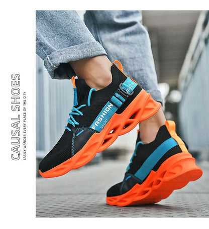 Sneakers casual viola alla moda per donna e uomo, scarpe da corsa Blade, taglie grandi 48, scarpe sportive leggere e traspiranti, sneakers da uomo in rete