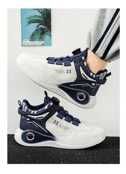 Herren-Sneaker mit drehbarer Schnalle – bequeme, rutschfeste Schnürschuhe für Outdoor-Aktivitäten