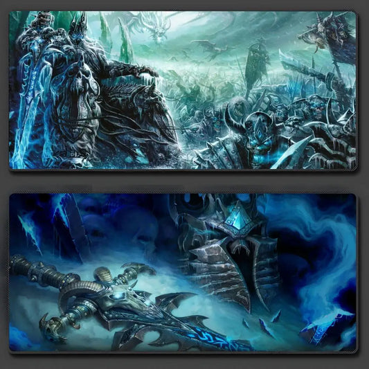 World Of Warcraft Wrath Of The Lich King Mouse Pad Large Anti-Slip Rubber Gaming MousePad Durable Desk Pad Thick Seam Edge Suita